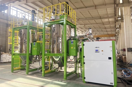 Güvenlik Kilitli ve Otomatik Temizlemeli 200 - 1000kg PET Plastik Kristalleştirici Kurutucu