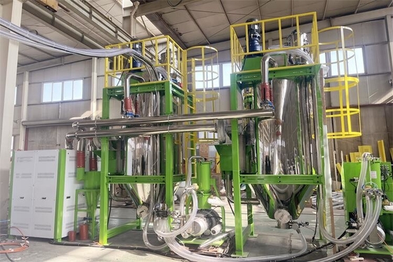Güvenlik Kilitli ve Otomatik Temizlemeli 200 - 1000kg PET Plastik Kristalleştirici Kurutucu